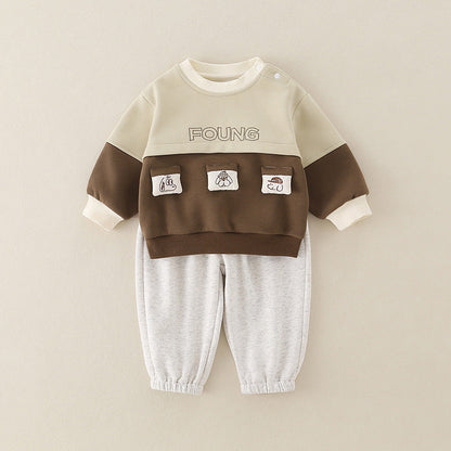 Pure Cotton Romper Set For Boys Cute Childrens Clothing Baby Boy Outfits