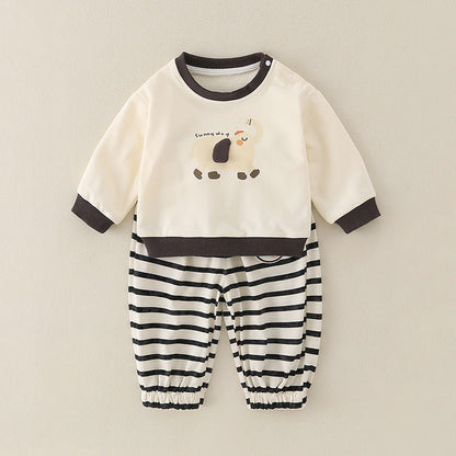 Pure Cotton Romper Set For Boys Cute Childrens Clothing Baby Boy Outfits